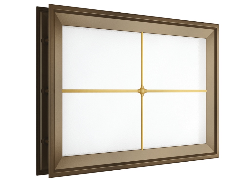 Окно акриловое 452 х 302, коричневое с раскладкой «крест»|+4095 руб.